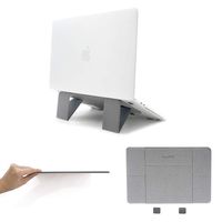 SenseAGE Laptop Computer 2 Adjustable Angle Foldable Laptop Foot Reusable Stick on Stand for Notebook/Tablet/Mac Portable Laptop Stand - Smoky Grey