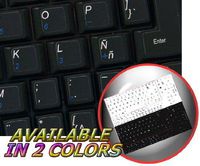 NETBOOK SPANISH LATIN AMERICAN KEYBOARD STICKERS BLACK BACKGROUND