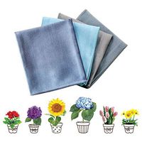 Microfiber Glass Cleaning Polishing Cloths for Wine Glass Windows Mirrors Lint Free Kitchen Bar Dish Towels for Tableware Stainless Steel Appliances, Pack of 4 with Window Decals Wall Decor Stickers