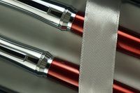 Cross Compact Parasol Curves with Extremely Polished Chrome Appointment and Red Lacquer Barrel Ball-Point Pen and 0.9mm Continuous Twist Pencil Set