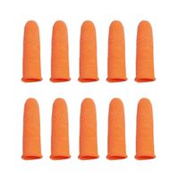 ROSENICE Non-Slip Finger Cots Finger Sleeves Finger Protector Size L 100pcs (Orange)