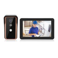 9 Inch Wireless Smart IP Video Door Phone Intercom System Doorbell Entry System with 1000TVL Analog High-Definition Camera IR Cut Night Vision APP Control for Home Security(US Plug)