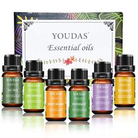 YOUDAS Essential Oils,100% Pure and Natural Top 6 Therapeutic Grade Gift Essential Oils Set For Diffuser, Massage, Aromatherapy, Skin, Hair Care