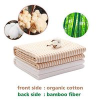 Reusable Organic Cotton Water-Proof Incontinence Under-Pads 4-Layer Slip-Resistant Washable Sheet Mattress Protector Adults Elderly Women Baby Bedwetting Enuresis Absorbent Pad (19.6X27.5 inch(2pcs))