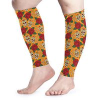 Sugar Skulls Calf Compression Sleeves - Leg Compression Socks for Men & Women for Shin Splint & Calf Pain Relief