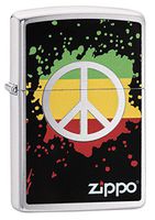 Zippo Peace Brushed Chrome Lighter