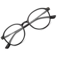 Gaoye Classic Blue Light Blocking Glasses Women/Men,Computer TR90 Round Lightweight Frame Anti UV Lens - 0.0 Diopter (Matte Black)