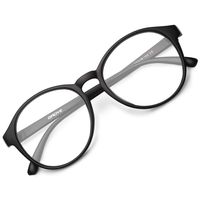 GAOYE Computer Blue Light Blocking Glasses for Women Men,TR90 Lightweight Oversized Round Frame UV Lens Protection (Matte Black)