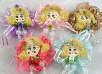20pcs Organza Pretty Little Girl Decoration Appliques 5color Pick Color (Mix)