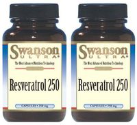 Advanced Nutrition Swanson Ultra Ultra Resveratrol 250 -- 250mg -- 30 Capsules (2 Bottles each of 30 Capsules)