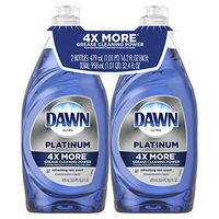 Dawn Platinum Dishwashing Liquid, Refreshing Rain,  19.4 Fl Oz, 2 Count