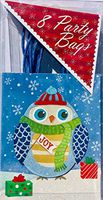 Punch Studio Christmas Owl 3-D Gift Bags (95692), 8 ct
