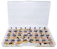 The Olympic Pill Organizer Case with Large Compartments & Stay Tight Lid - Monthly - 31 Day Pill Organizer *Free Medication Log Included! (Monthly)