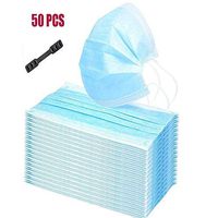 Face Masks,Pack of 50 Masks + 2 Mask Buckle Standard-Sealed Bag Protected Health- Stock Fast Delivery-3 PLY Masks