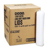 Dixie Food Plastic Lids Cold Drink Cups, 12- & 16-Oz., 1200 Lids/Carton
