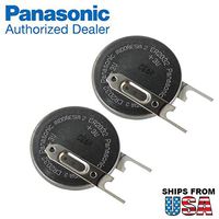 2X Panasonic CR-2032/VBN 3V Lithium Coin Battery Vert 2 PC Pins for PC CMOS CR2032-2E31R+ CR2032-TPX AHL03003095 AHL03002111 CR2032-2E31R AHL03003095HP Pavilion DV6000 Series