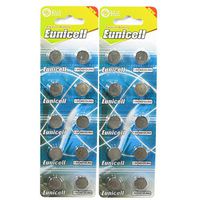 20 Eunicell AG12 / LR43 / 186 / 386 Button Cell 1.5V Battery Long Shelf Life 0% Mercury (Expire Date Marked)