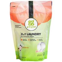 GrabGreen, 3-in-1 Laundry Detergent Pods, Gardenia, 24 Loads, 15.2 oz (432 g)