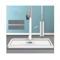 DCAH Flat Mop, Rotating Mop Head Hand-free 36cm Large Panel for Home Living Room Bedroom Kitchen Cleaning Lazy mop (Color : B)