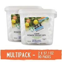23.4 Dishwasher Detergent Packs, Powdered, 2 Units, Citrus, 180 Count