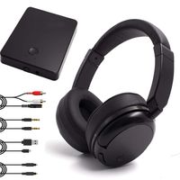 Wireless Headphones for TV Watching, 2.4GHz Wireless TV Headphones (Support Optical, 3.5mm AUX, RCA), 100ft Distance Rechargeable Transmitter, Foldable No Delay TV Headphones Wireless