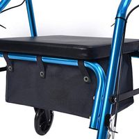 Under Seat Rollator Bag Lightweight&Large Mobility Walking Aid Basket Pouch 4 Wheel Walker Underseat Hanging Organizer (Black)