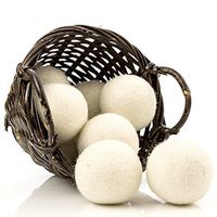 Organic Wool Dryer Balls, 8-Pack — Natural Ecofriendly Fabric Softener — Reusable Dryer Sheets for Infants — Soft and Gentle on Clothes & Skin