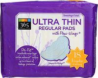 365 Everyday Value, Regular Pads, Ultra Thin, 18 ct