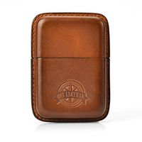 One Leather Genuine Leather Handmade Cigarette Case,Ideal Gift for Smoker,Exquisite and Portable Carrying W1824-1 (Brown)