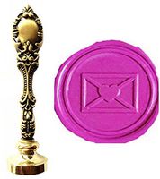 MNYR Vintage Heart Letter Envelope Love Wax Seal Stamp Luxury Bronze Metal Peacock Decorative Wedding Invitations Gift Cards Paper Stationary Envelope Custom Picture Wax Seal Sealing Stamp Gift Set