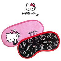 Hello Kitty Sleeping Mask Sleep Shade Eye Mask : Pink or Red (One Size) (Black/Red)
