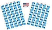 Made in USA! 100 Country Flag 1.5" x 1" Self Adhesive World Flag Stickers, Two Sheets of 50, 100 Sticker Flags Total (Botswana)