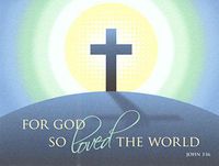 Religious Cross and Scripture Blank Note Cards (8 Cards; 4" x 5.25"; White Envelopes; 8-1)