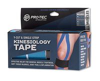 Pro-Tec Athletics Pre-Cut Kinesiology Tape (Blue/Black)