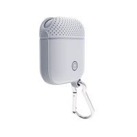 Samoii Foldable Textured Silicone Earphone Case Silicone Case Cover Compatible with Apple Airpods with Anti-Lost Keychain