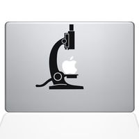 The Decal Guru 1650-MAC-13P-BLA Science Microscope Decal Vinyl Sticker, Black, 13" MacBook Pro (2015 & Older)
