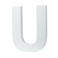 5.9"（L) x4.5"(H) x0.8"(W) 15x11.5x2cm Wall Letters Marquee Alphabet U Wood Wooden Number DIY Block Words Sign Hanging Decor Letter for Home Bedroom Office Wedding Party Decor White