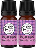 Wild Essentials"Uplifting" 100% Pure Essential Oil Synergy Blend 2 Pack - 10ml, Therapeutic Grade - Use for mood boost, motivation, depression, anxiety, happiness, concentration, optimism