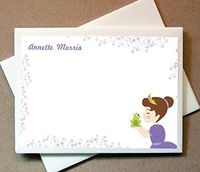 Personalized Gifts - Princess Note Cards (40 Non-foldover Cards and Envelopes)