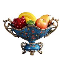 AXZHYX Bowl Fruit Plate, European Creative High Fruit Bowl American Home Living Room Coffee Table Fruit Plate Resin Ornaments Ornaments Retro Hotel Tableware Home Noodles Boiled Fish Soup Bowl
