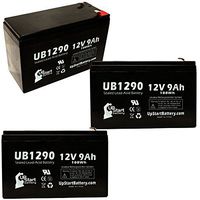 3 Pack Replacement for para Systems Minuteman 900SS Battery - Replacement UB1290 Universal Sealed Lead Acid Battery (12V, 9Ah, 9000mAh, F1 Terminal, AGM, SLA) - Includes 6 F1 to F2 Terminal Adapters