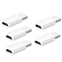 Aliturtle Type-C (Male) to Micro USB (Female) Adapter, 5 Pack USB Type C Adaptor Convert Connector, Allows Micro USB to USB-C Data Transfer, Uses 56K Resistor Compatible with All USB Type C Products