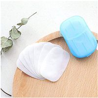 Kuhxz Hand Washing Soap Pape Sheets, 200 Sheet 10 Set Disposable Hand Washing Tablet Portable Camping Hiking Hand Soap for Kids,Tourism,Travel,BBQ,Party,School (A: Random Color 1 Boxes 20 Sheet)