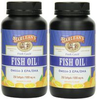 Barlean's Fresh Catch Fish Oil, 250 softgels/1000 mg Orange Flavored - Pack of 2