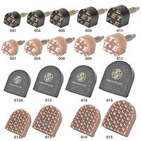 HEEPDD 10 Pairs High Heel Replacement Tips, Black TPU U-Shape Repairing Replacement Tips Tap caps Kits U Type Shoes Heel Nails (615 Black 24 x 26)