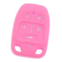 Dolity Car Remote Key 6-Buttons Silicone Case Covers Holder For Honda Odyssey - Pink