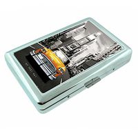 Metal Silver Cigarette Case Vintage Poster D-035 New York Taxi in Time Square