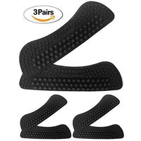 Heel Pad Adequate Cushion Anti-Off 4D Silicone Foot Stickers Girl's Women's Shoes Health for Fasciitis,3 Pairs Only Black ([3Pair]Black)