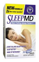 Sleep MD-Nighttime Sleep Aid That Work, 30 Caplets, (Pack of 2), Start Falling Asleep Faster, New Formula with 2X More Active Ingredient