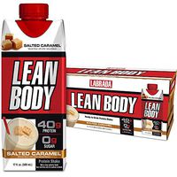 Lean Body Ready-to-Drink Salted Caramel Protein Shake, 40g Protein, Whey Blend, 0 Sugar, Gluten Free, 22 Vitamins & Minerals,  (Recyclable Carton & Lid - Pack of 12) LABRADA